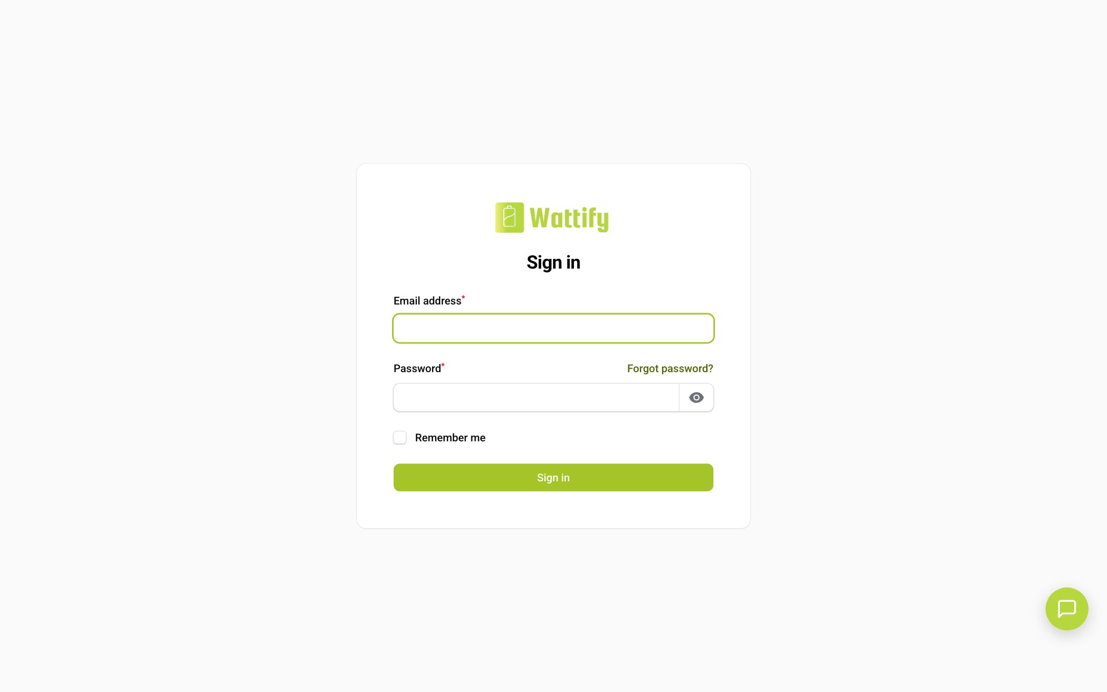 The sign-in page of the portal